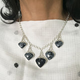 Snowflake Obsidian Sterling Silver Necklace