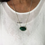 Malachite Sterling Silver Necklace