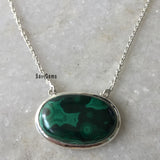 Malachite Sterling Silver Necklace