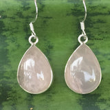 Rose Quartz Teardrop Sterling Silver Earring