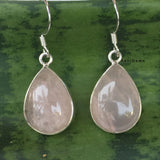 Rose Quartz Teardrop Sterling Silver Earring