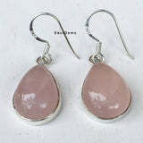 Rose Quartz Teardrop Sterling Silver Earring