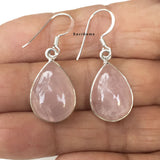 Rose Quartz Teardrop Sterling Silver Earring