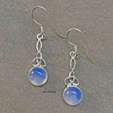 Opalite Triquetra Knot Sterling Silver Earring