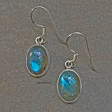 Labradorite Oval Sterling Silver Earring