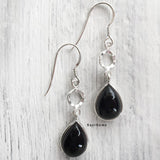 Black Onyx Teardrop 925 Sterling Silver Earring