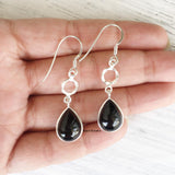 Black Onyx Teardrop 925 Sterling Silver Earring