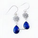 Lapis Lazuli Teardrop 925 Sterling Silver Earring