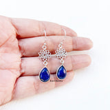 Lapis Lazuli Teardrop 925 Sterling Silver Earring