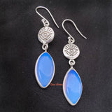 Opalite Evil Eye 925 Sterling Silver Earring