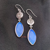 Opalite Evil Eye 925 Sterling Silver Earring