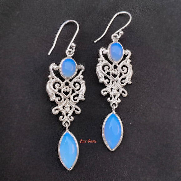 Opalite 925 Sterling Silver Earring