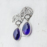 Amethyst Teardrop 925 Sterling Silver Earring