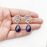 Amethyst Teardrop 925 Sterling Silver Earring