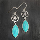 Turquoise Flower 925 Sterling Silver Earring