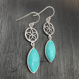 Turquoise Flower 925 Sterling Silver Earring
