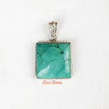 Natural Turquoise Sterling Silver Pendant