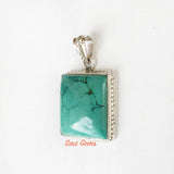Natural Turquoise Sterling Silver Pendant