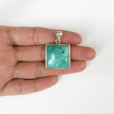 Natural Turquoise Sterling Silver Pendant