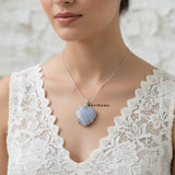 Blue Lace Agate Sterling Silver Pendant