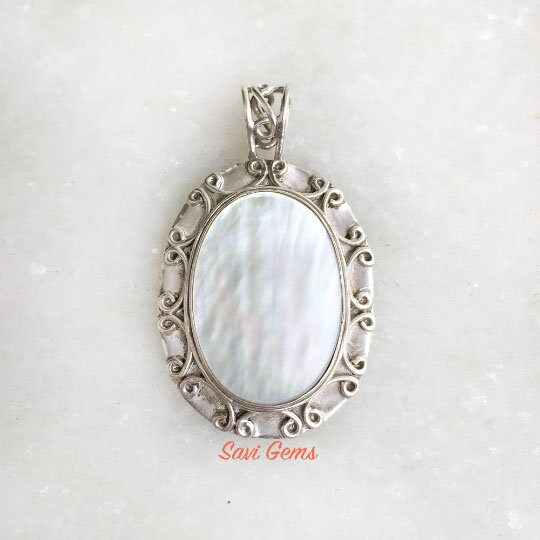 Mother of Pearl Sterling Silver Pendant