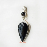 Black Banded Onyx Sterling Silver Pendant