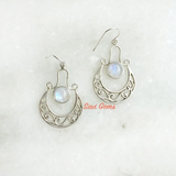 Rainbow Moonstone 925 Sterling Silver Earring