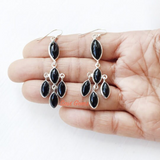 Black Onyx Chandelier 925 Sterling Silver Earring