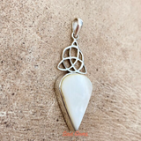 Natural Turquoise & Mother of Pearl Sterling Silver Pendant