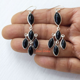 Black Onyx Chandelier 925 Sterling Silver Earring