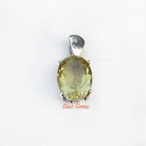 Lemon Topaz 925 Sterling Silver Pendant