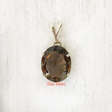 Facetted Smoky Quartz Sterling Silver Pendant