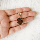 Facetted Smoky Quartz Sterling Silver Pendant