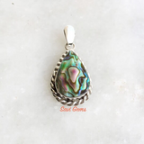 Abalone Teardrop Sterling Silver Pendant