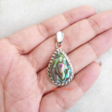 Abalone Teardrop Sterling Silver Pendant