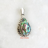 Abalone Teardrop Sterling Silver Pendant