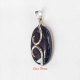 Blue Sunstone Sterling Silver Pendant