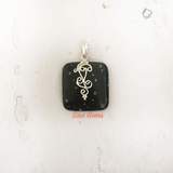 Opalite & Snowflake Obsidian Sterling Silver Pendant