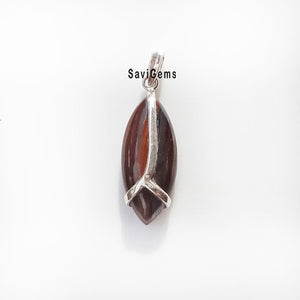 Iron Tiger Marquise Silver Pendant