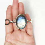 Labradorite Sterling Silver Bangle