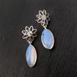 Opalite Flower Sterling Silver Earring
