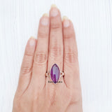 Amethyst Marquise Sterling Silver Ring