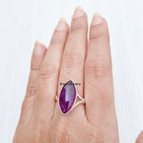 Amethyst Marquise Sterling Silver Ring