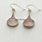Rose Quartz Sterling Silver Earring