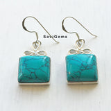 Turquoise Bow Sterling Silver Earring
