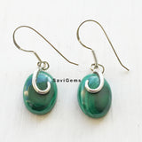 Malachite Simple Sterling Silver Earring
