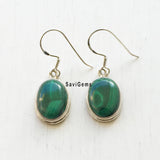 Malachite Bold Sterling Silver Earring
