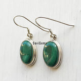 Malachite Bold Sterling Silver Earring