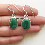 Malachite Bold Sterling Silver Earring