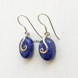 Lapis Lazuli Swirl Sterling Silver Earring
